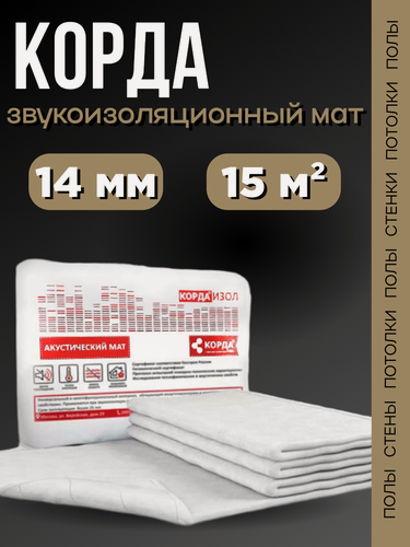 Изображение товара Шумоизоляция стен в квартире звукоизоляционный ковер на стену Корда 14мм ТЗИ