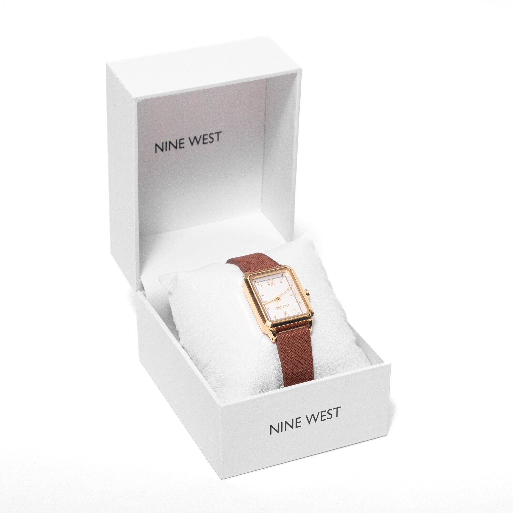 Наручные часы NINE WEST, коричневый/белый — фото 1