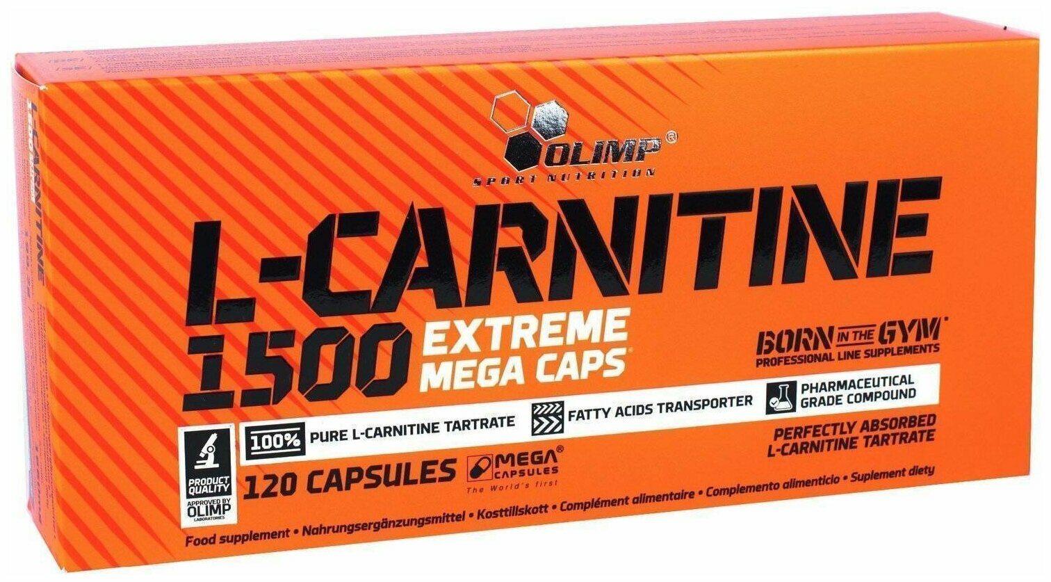 L-Карнитин в самой высокой дозировке L-Carnitine Extreme Mega Caps® 1500 мг, 120 капсул