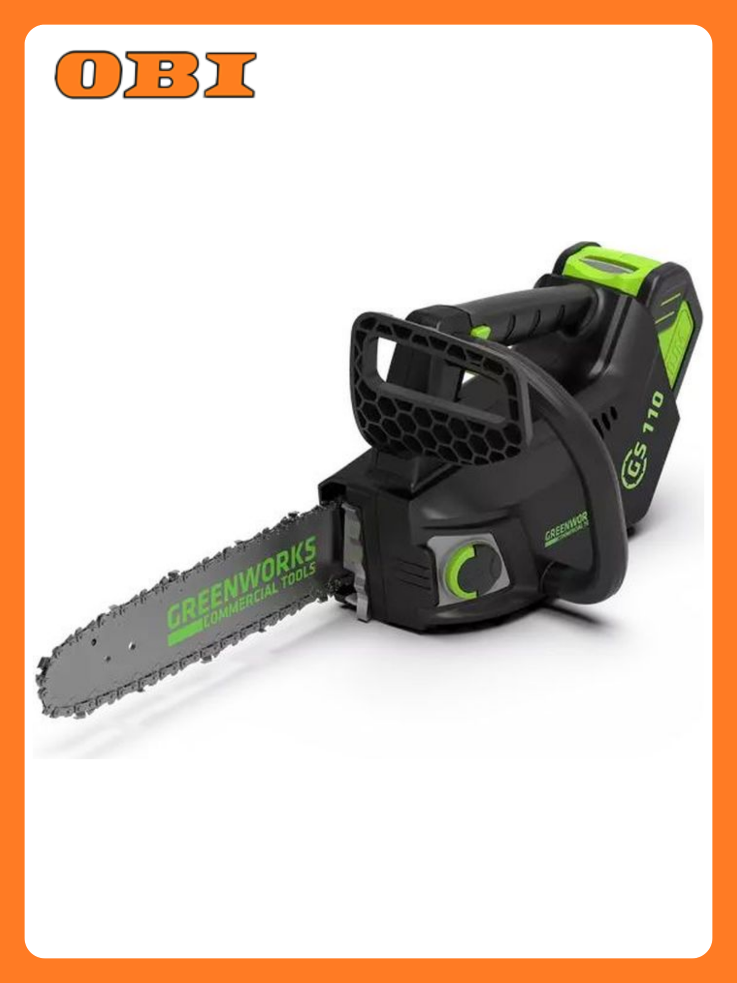 Цепная пила одноручная GreenWorks GD40TCS бесщеточная 40В 25.4 см