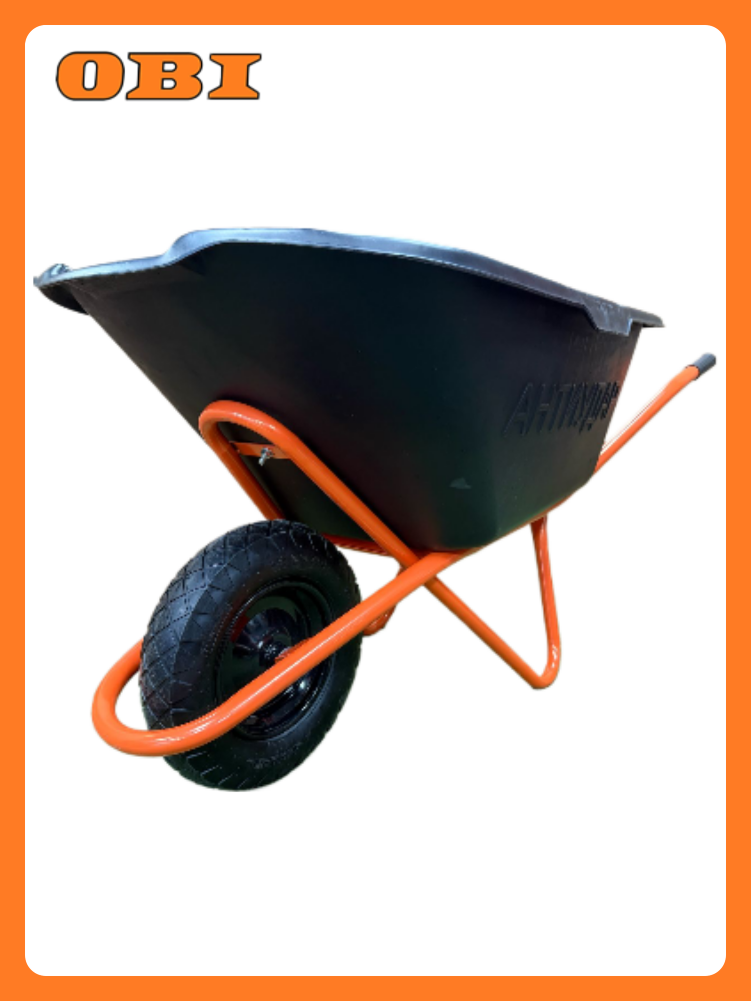 Тачка Антиудар  1 колесная  130 литров  пневматическое колесо  грузоподъемность 250 кг