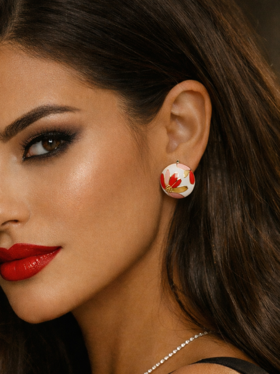 Серьги пусеты MariArsi, эмаль