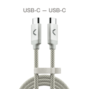 Кабель COMMO Range Cable USB-C (3.2) — USB-C, 2 м, 100W, 5Gbps, Light Gray