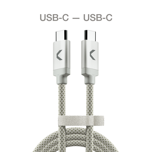 Кабель COMMO Range Cable USB-C (3.2) — USB-C, 2 м, 100W, 5Gbps, Light Gray