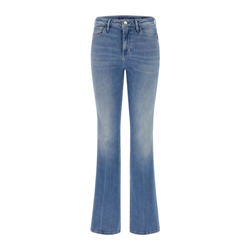 Джинсы клеш GUESS, размер 29/32, голубой джинсы клеш guess полуприлегающие стрейч размер 27 29 синий