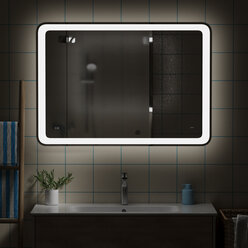 Зеркало для ванной комнаты Pragma Nanta, 100*70 см, с подсветкой и подогревом, NAN6.10LH.008