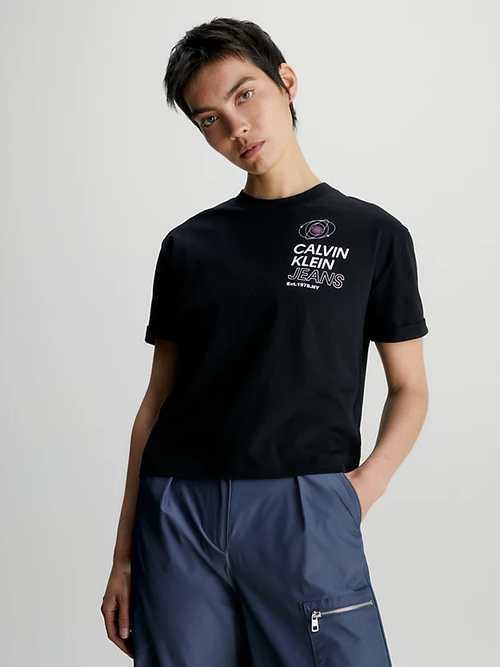 Футболка CALVIN KLEIN, размер L, черный, белый