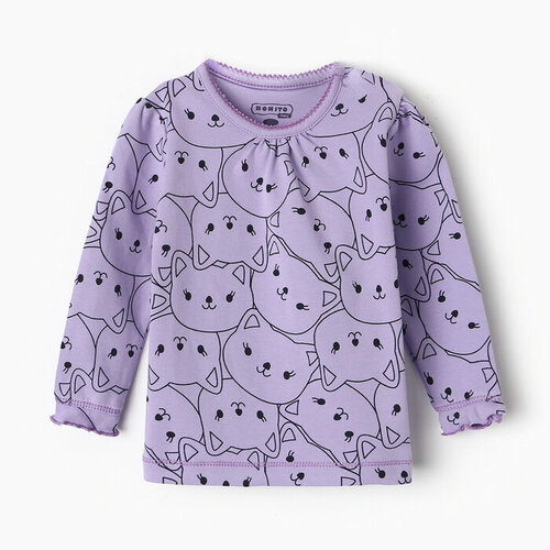 Лонгслив Bonito, размер 20, фиолетовый, сиреневый bonito комплект чепчик боди футболка детский детская цвет персиковый мышки рост 80