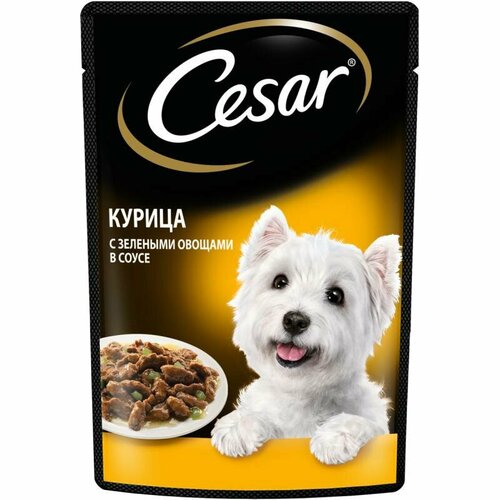 Cesar Влажный корм для взрослых собак, с курицей (34 штуки)