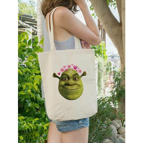 фото Сумка шоппер , фактура плетеная, белый kotofoto76