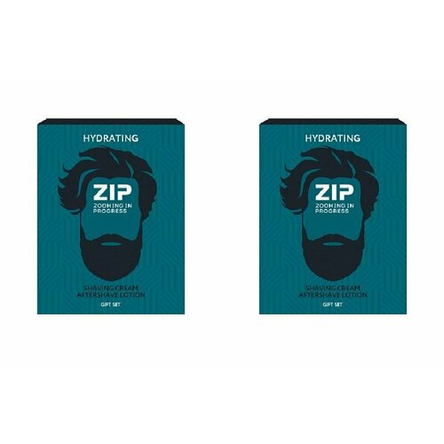 Zip for Men Подарочный набор Hydrating, Крем для бритья 100 мл + Лосьон после бритья 150 мл, 2 упаковки