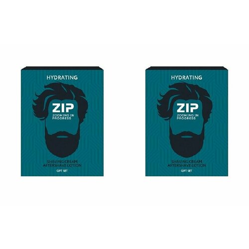 Zip for Men Подарочный набор Hydrating, Крем для бритья 100 мл + Лосьон после бритья 150 мл, 2 упаковки