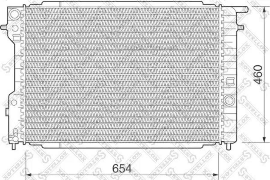 STELLOX 1025078SX 10-25078-SX_радиатор системы охлаждения!\ Opel Omega 2.0i-3.0i 94>