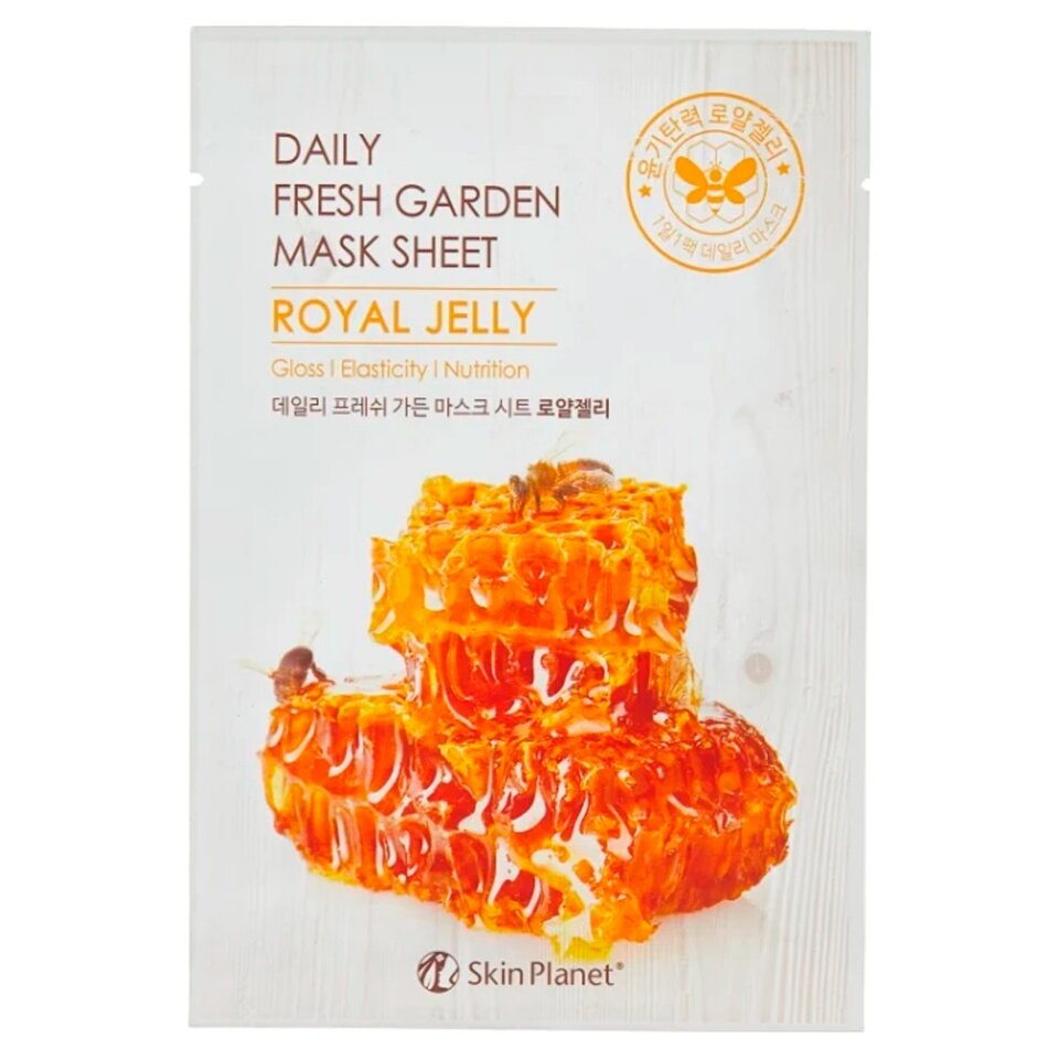 Mijin Тканевая маска для лица Skin Planet Daily Fresh Garden Mask Sheet Royal Jelly маточное молочко, 25 гр.