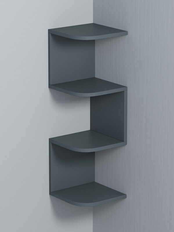 Полка настенная "вайб" №12, Темно-серый. Производитель товара - компания Westcom.