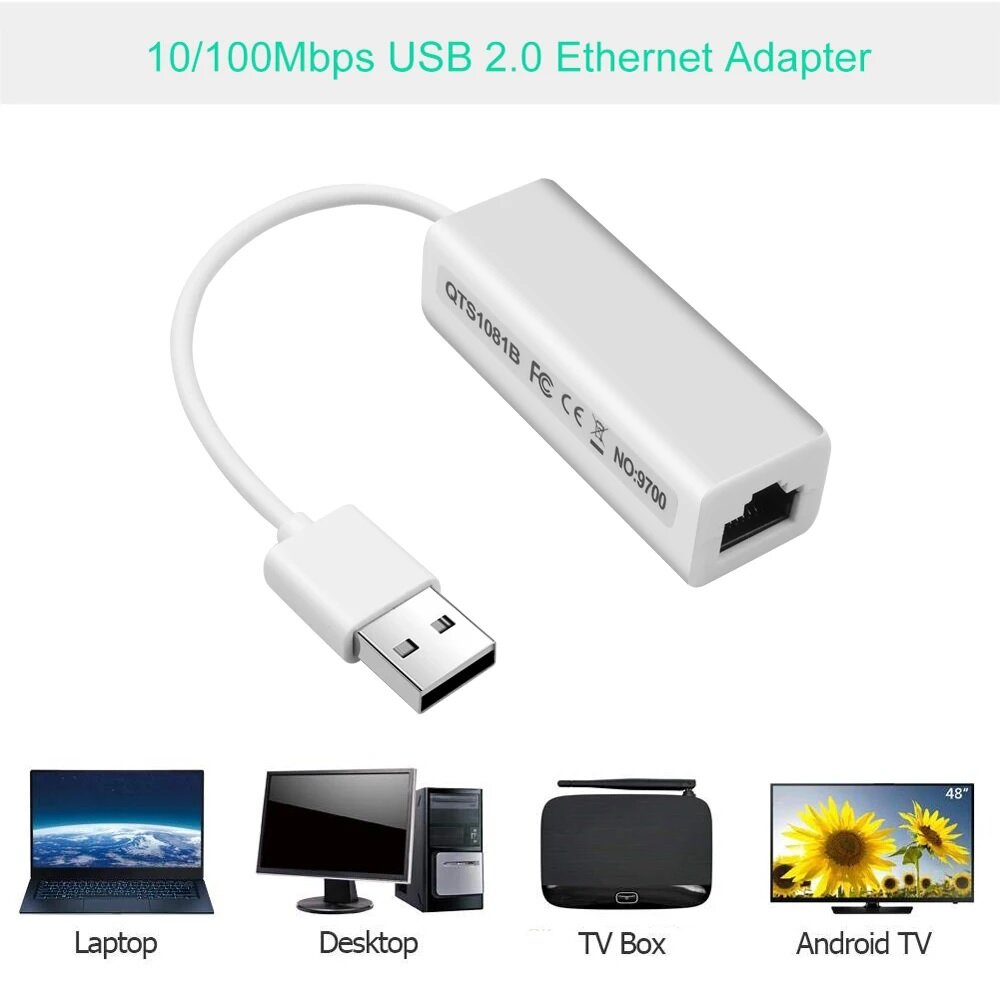 Сетевая карта USB LAN RJ45 KY-RD9700, диск CD с драйверами — фото 2