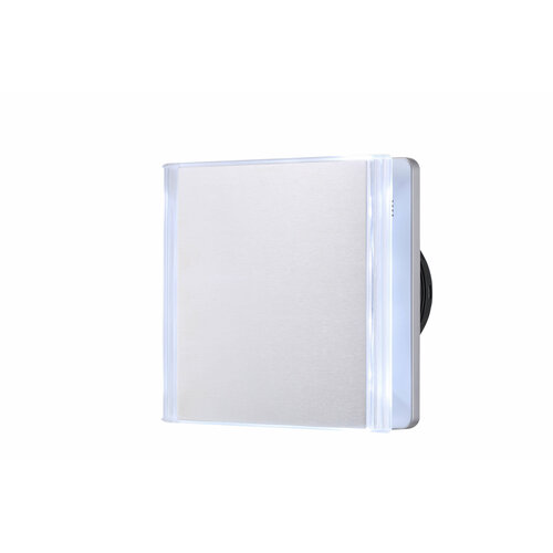 Вытяжной вентилятор с подсветкой в ванную SEICOI SKGA04-01, диаметр 100 мм, 9.5 Вт, нержавеющая сталь, пластик