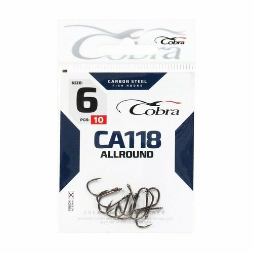 фото Крючки cobra allround, серия ca118, № 006, 10 шт.