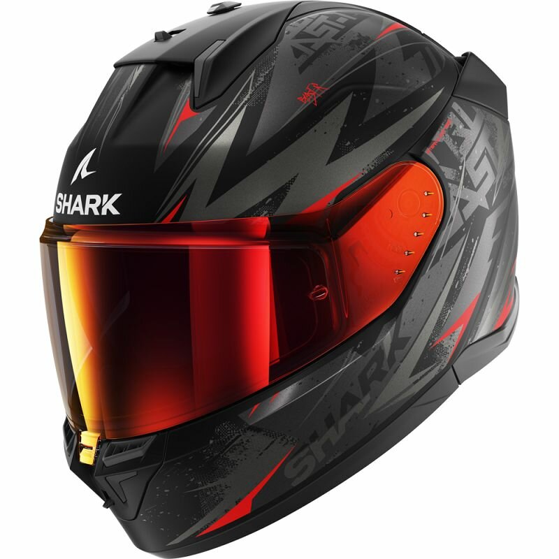 Мотошлем интеграл Shark D-SKWAL 3 BLAST-R MAT Black/Anthracite/Red XL