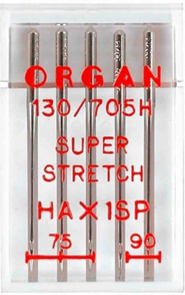 Иглы для швейной машины ORGAN Супер стрейч, №75-90, 5шт, 1шт