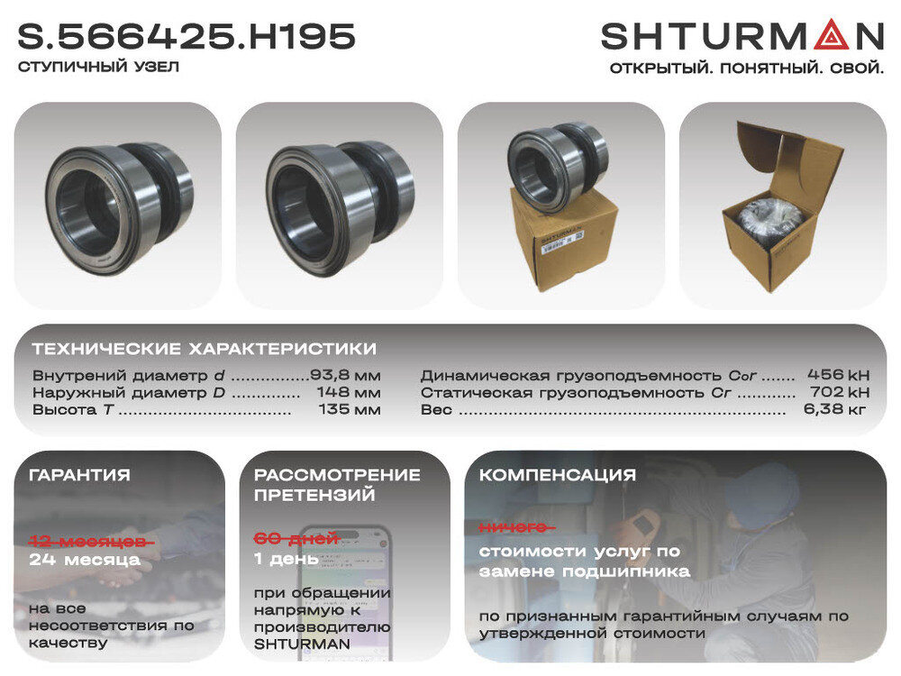 Ступичный узел SHTURMAN S.566425. H195