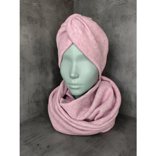 Тюрбан , размер 48/56, розовый, пыльная роза