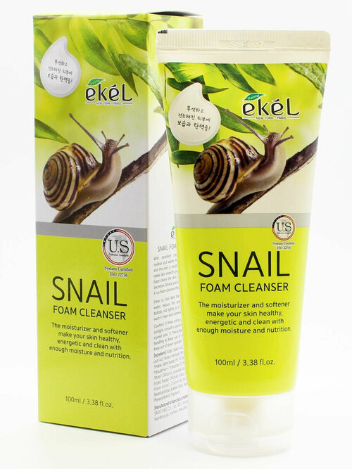 Ekel Snail - пенка восстанавливающая и заживляющая с муцином улитки , 100мл