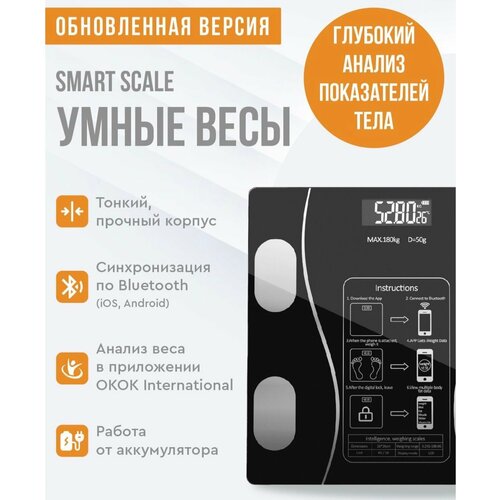 весы напольные электронные personal scale Напольные весы\Умные напольные электронные весы\ Весы Electronic personal scale черный матовый