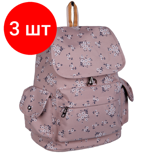 комплект 6 шт рюкзак artspace simple sport 38 21 16см 1 отделение 1 карман фиолет розовый Комплект 3 шт, Рюкзак ArtSpace Freedom Soft blooming, 38*31*16см, 1 отделение, 3 кармана