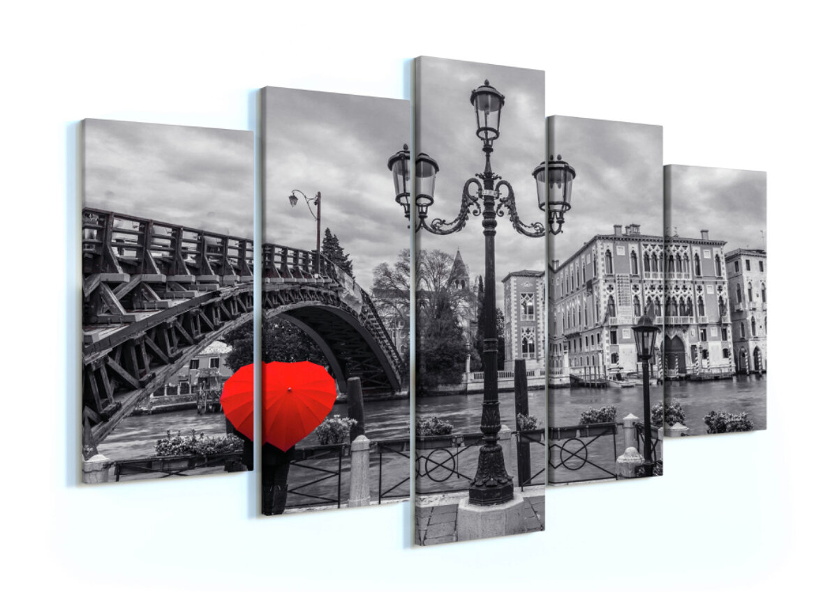 фото Модульная картина ; интерьерная ; большая ; на холсте ; Серый город ; 140х80