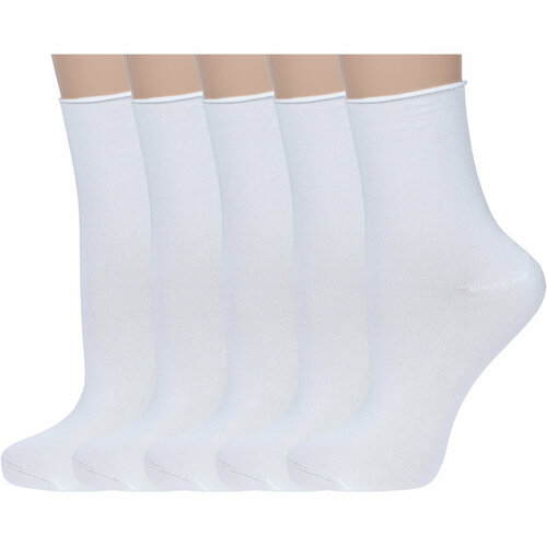 фото Носки rusocks, 5 пар, размер 23-25, белый
