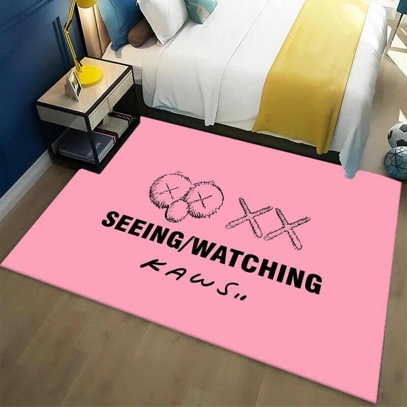 фото Ковер безворсовый KAWS/кавс 120x160см. Коврик BAPE универсальный противоскользящий