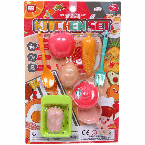Набор посуды «Шеф-повар», 9 предметов, 31.5*21.5 см, в ассортименте набор посуды zarrin toys шеф повар разноцветнй