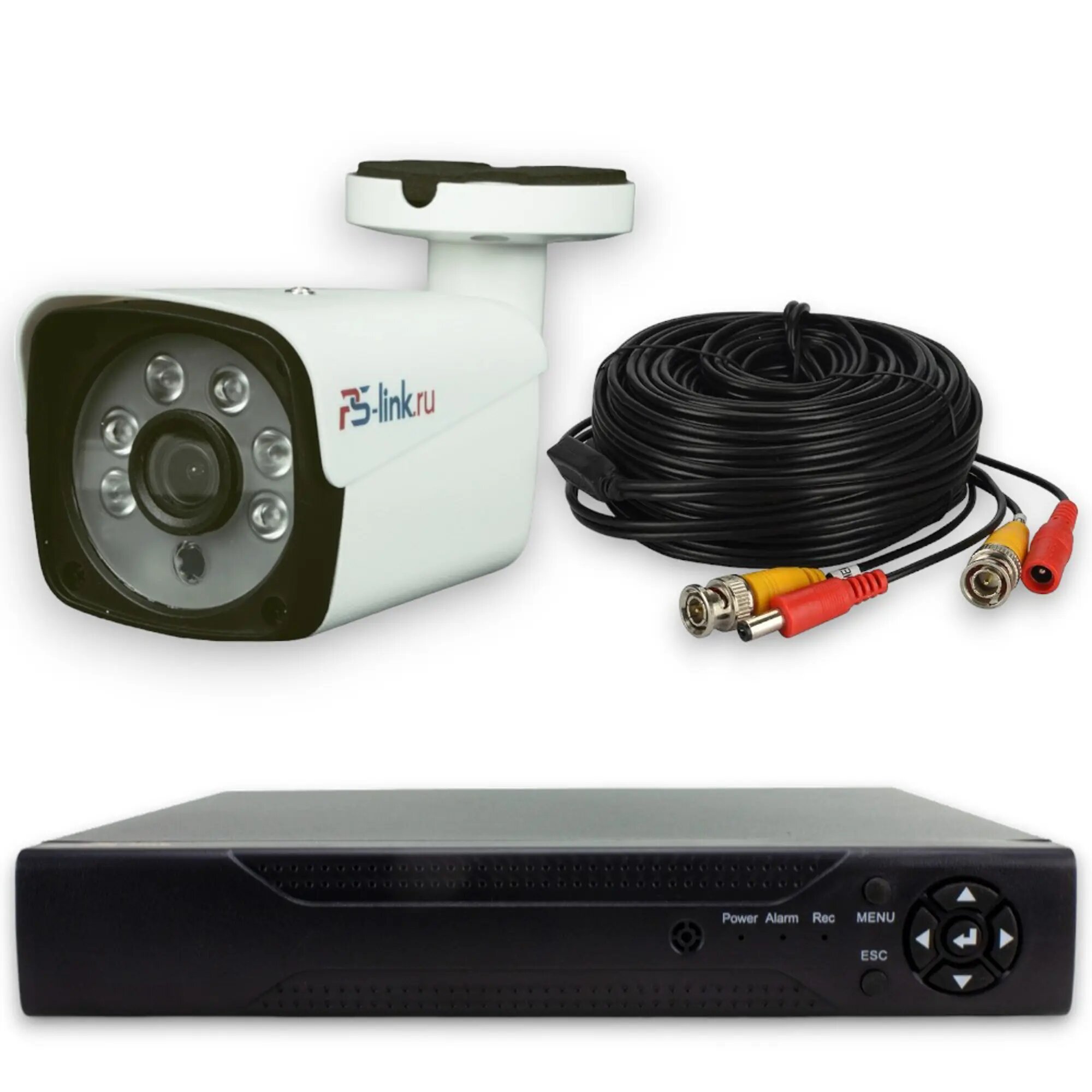 Комплект видеонаблюдения AHD Ps-Link KIT-C9201HD с монитором 1 камера 2Мп для улицы