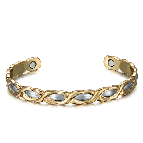 фото Жесткий браслет медный браслет с магнитами cpb-0178b, 1 шт., золотой нет бренда