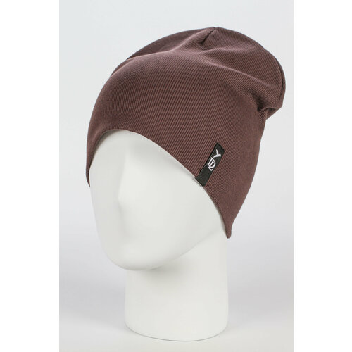 Шапка Deluxe, размер 55-59, коричневый шапка морозко демисезон зима размер 55 59 коричневый