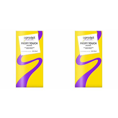 Крем-краска для окрашивания бровей Concept Fusion Profy Touch Эффект татуажа 20 30 мл - Коричневый 2 уп 916₽