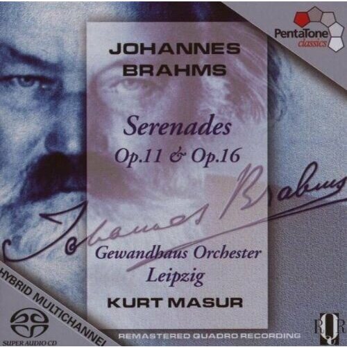 Audio CD BRAHMS. Serenades Op.11 & Op. 16. / Gewandhaus Orchester Leipzig, KURT MASUR (1 CD)