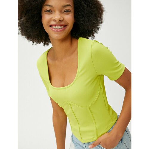 фото Футболка koton, размер xs, зеленый