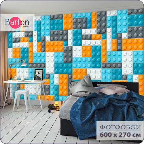 Фотообои на стену флизелиновые 3d Детские Лего 600х270 см Barton Wallpapers K230