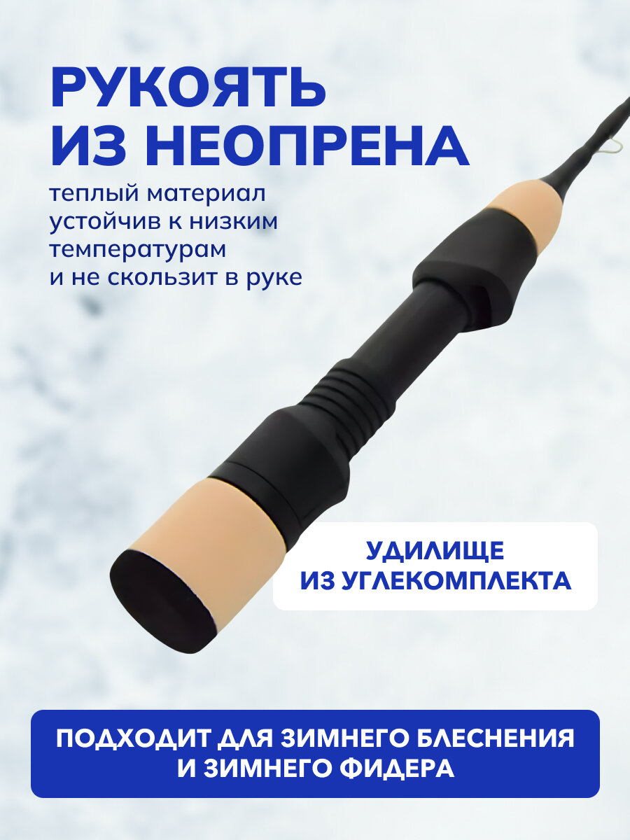 Удочка зимняя спиннинг для рыбалки фидер на щуку и окуня — фото 1