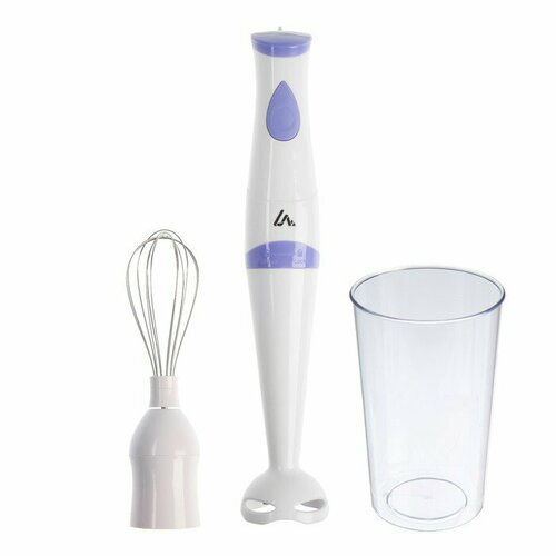 Блендер Luazon LBR-24 погружной 250 Вт 06 л 1 скорость бело-фиолетовый комплект из 2 шт 347200₽