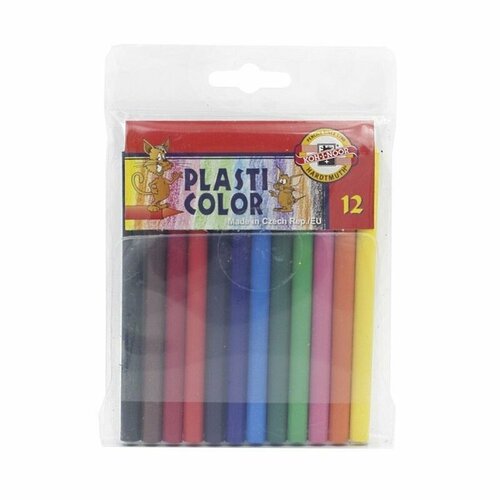 Карандаши цветные 12 цветов Koh-I-Noor Plasticolor (пластик) ПВХ с подвесом (8732012007TE) карандаши графитные 12 штук art koh i noor артикул 1512n12001pl