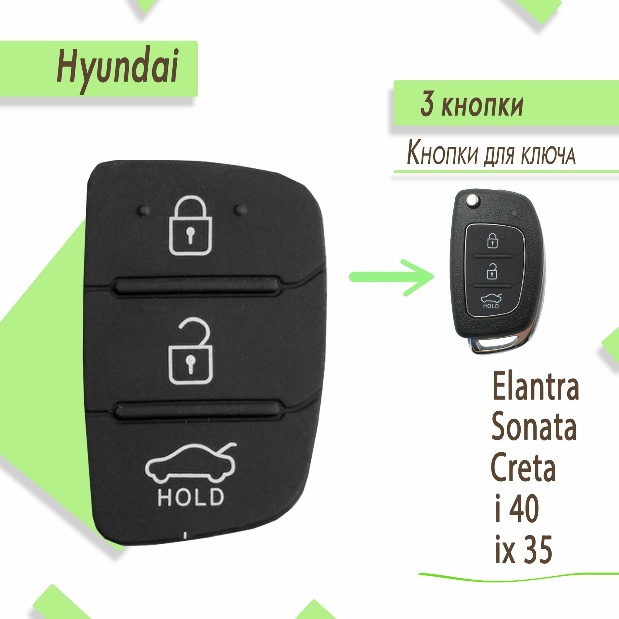 Кнопки для ключа Hyundai Elantra