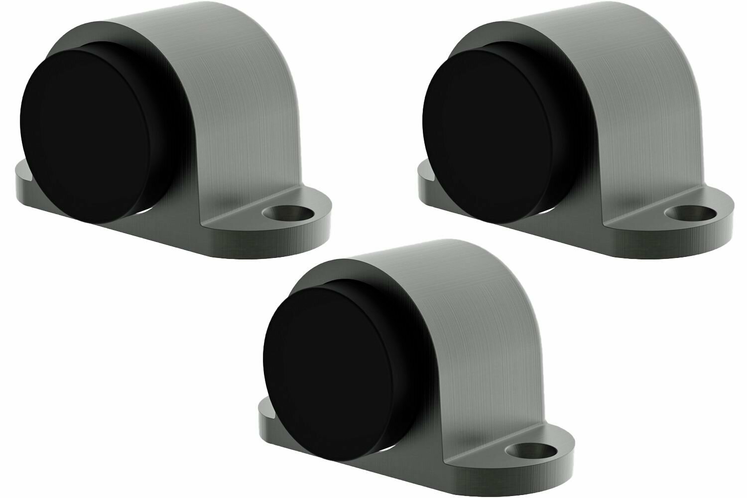 Упор дверной Punto DS PF-52 GR-23 графит (комплект 3 штуки)
