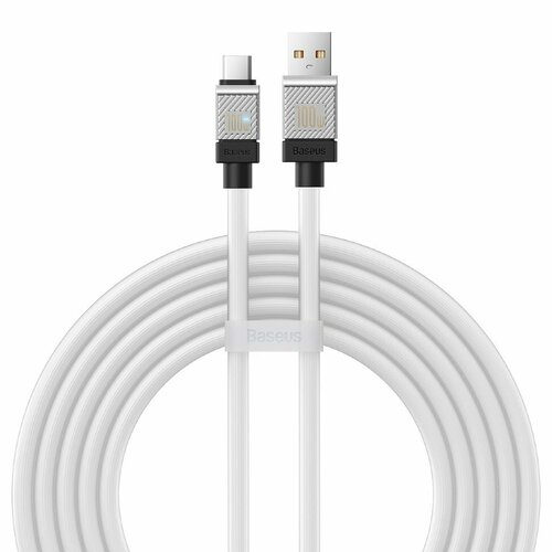 Кабель Baseus CoolPlay Series Fast Charging Cable USB to Type-C 100W 2m White (CAKW000702) кабель baseus coolplay series fast charging cable usb to type c 100w 2m white cakw000702