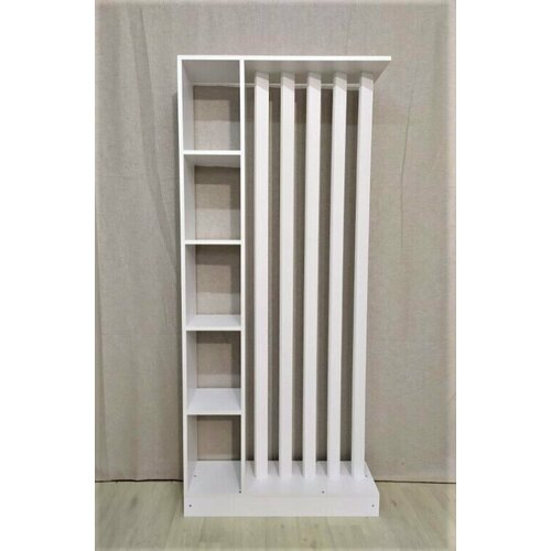 Стеллаж для зонирования комнаты. Перегородка для зонирования комнаты. Новита жалюзи. 180*80 см белый