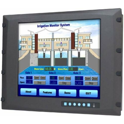 FPM-3171G-R3BE 8U Rackmount 17" SXGA Industrial Monitor with Resistive Touchscreen, Direct-VGA and DVI Ports, and Wide Operating Temperature