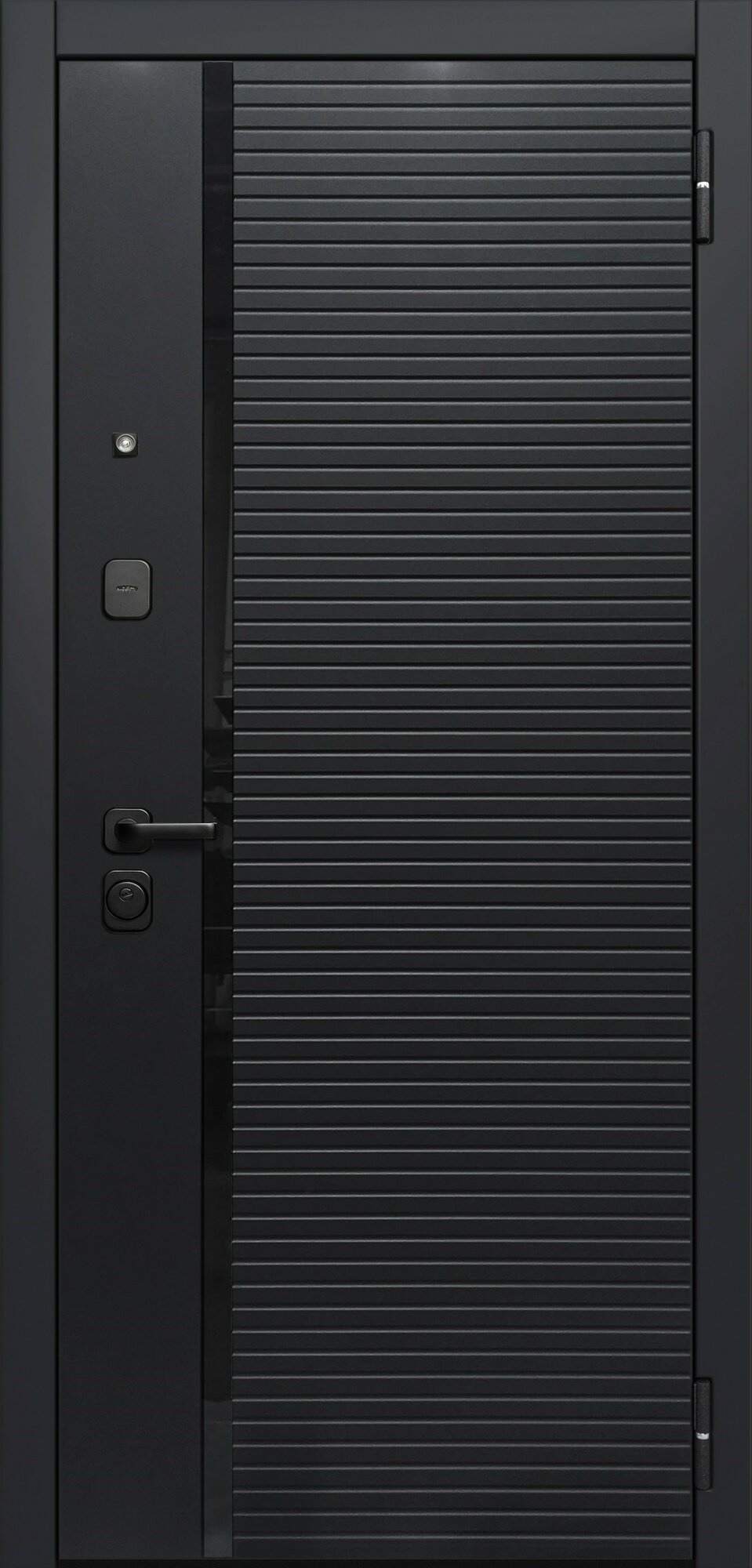 Входная дверь Ferroni черное зеркало (960мм) левая - фотография № 2
