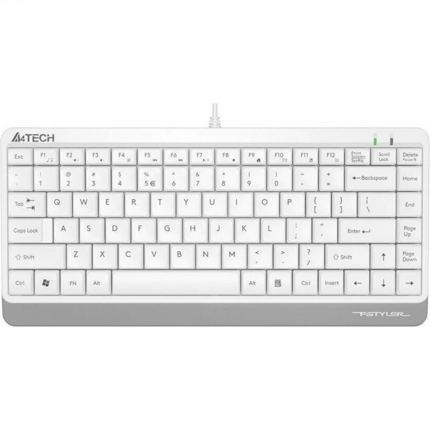 Клавиатура A4 Fstyler FK11 белый USB slim
